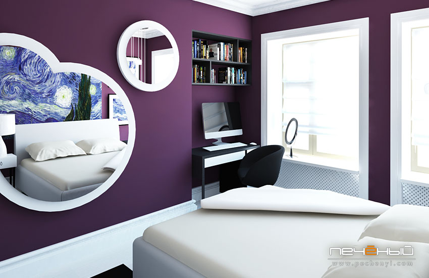 Дизайн комнаты фиолетовый