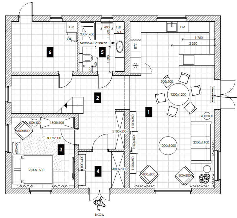 План перепланировки первого этажа