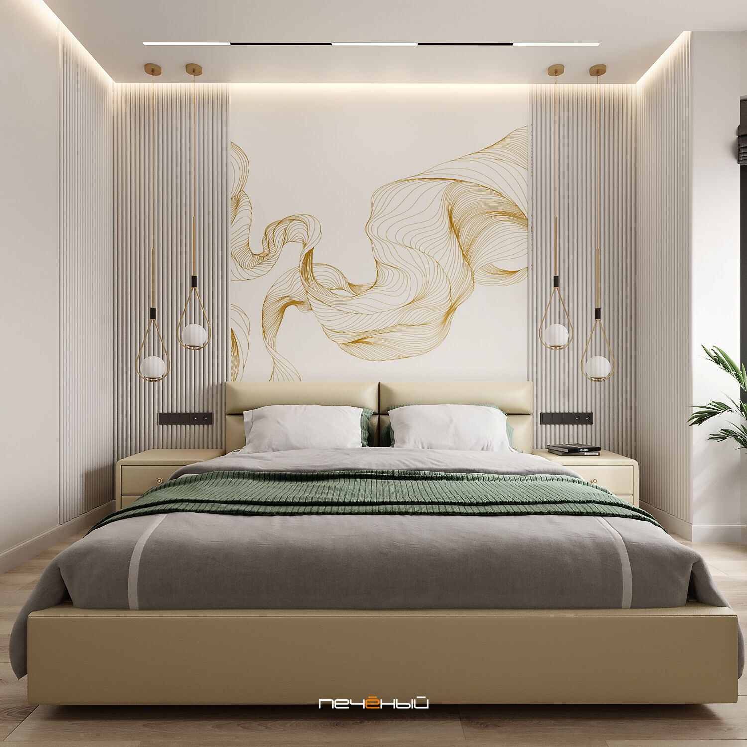  Дизайн бежевой спальни 2023