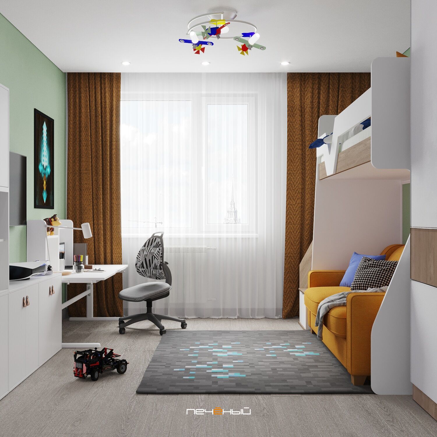 Дизайн детской комнаты 10 кв. м. – лучшие идеи и фото
